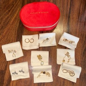 Altar'd State Gold Jewelry and travel case